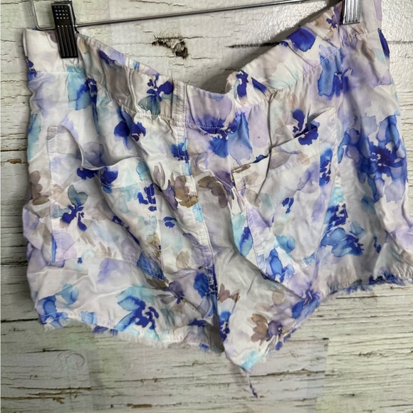 CLOTH & STONE ANTHROPOLOGIE chambray shorts elastic waist blue size medium - Picture 5 of 6